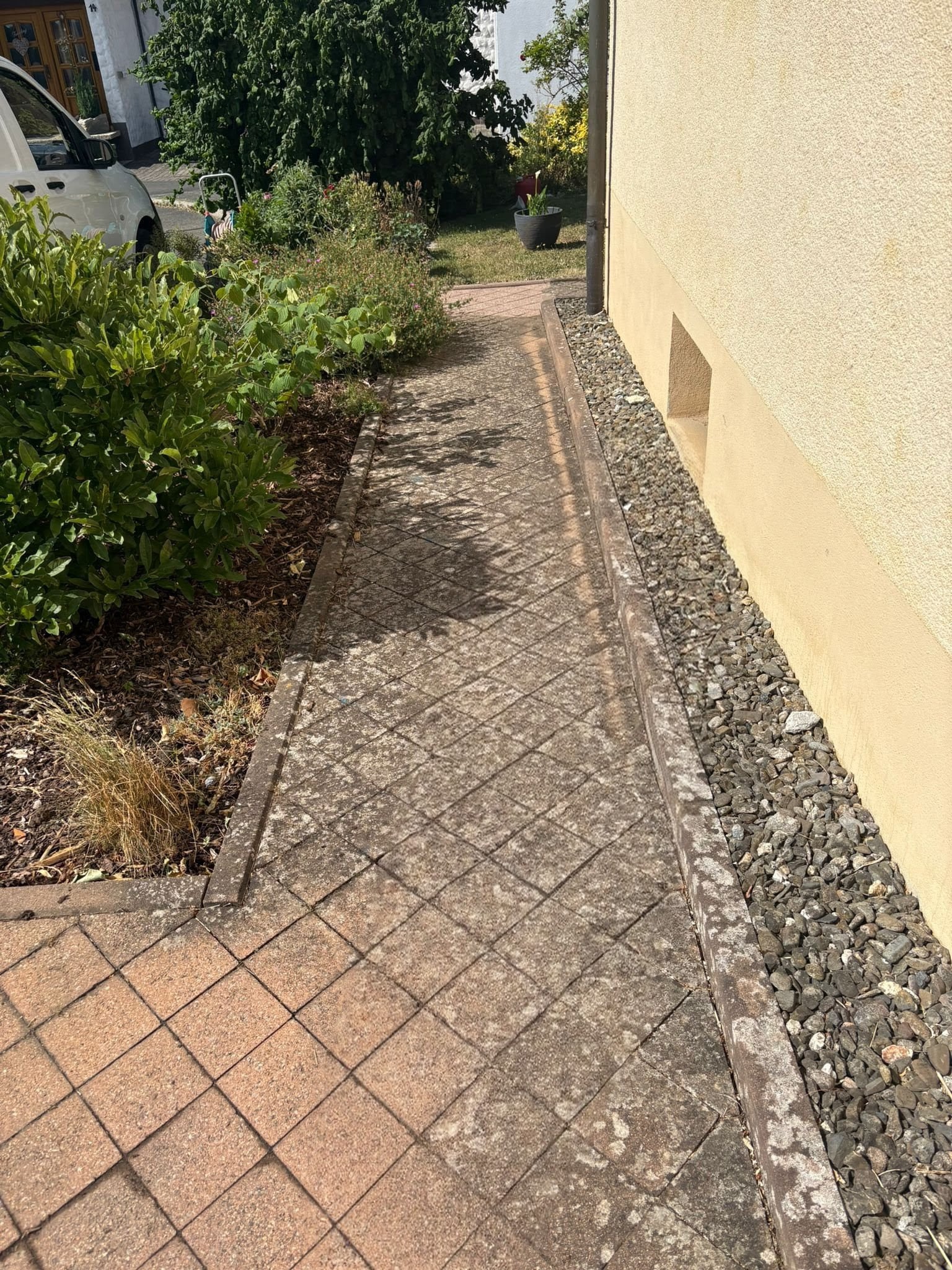 Pflastersteinreinigung vorher 1